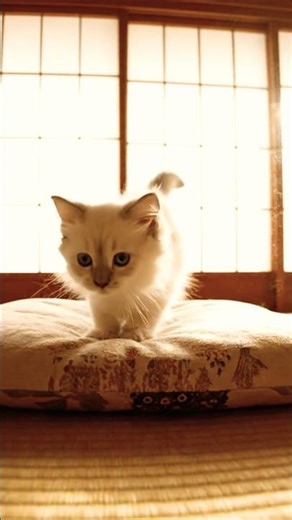 POV：1か月のラグドール、リビング大冒険でお皿がコロン | POV: 1‑month ragdoll’s living‑room adventure—oops, dishes down