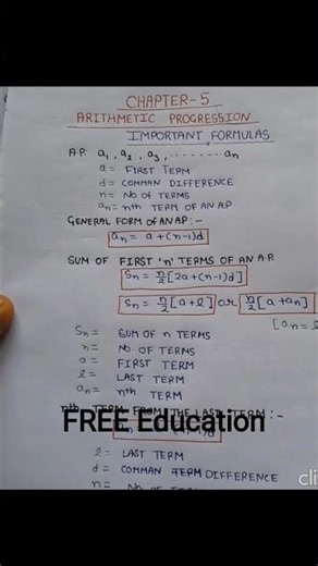 Ncert math class 10th Important formula ( 2026-2027)