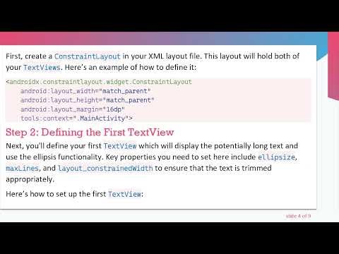 Creating an Android Layout with Two TextViews and Ellipsis Functionality