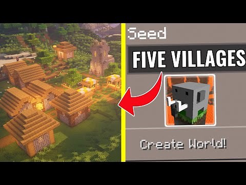 BEST VILLAGE SEED in Craftsman Building Craft (5 Villages at Spawn)