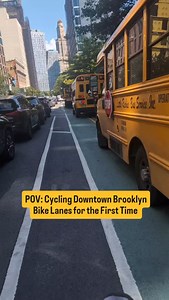 🟡🚍 in bike lanes. Is this normal in NYC? First ride here and this took me by genuine surprise! | Best Side Cycling