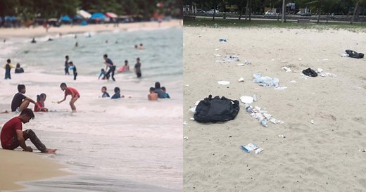 Viral Photos Show Port Dickson Beach Littered With Trash A Few Days Into RMCO