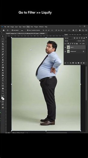 Photoshop Liquify Tutorial: Slim Waist & Remove Belly Fat