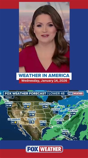 WEATHER IN AMERICA🇺🇸🌦️: Parts of the Great Lakes and Northeast are waking up to snow, while intense rain moves across the Southeast and above average temperatures in the West. FOX Weather Meteorologist Britta Merwin has you covered with today’s forecast. | FOX Weather