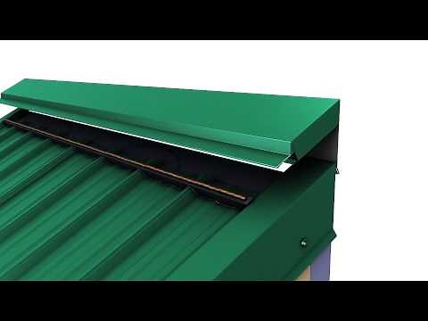 How to install high side peak trim on a Union MasterRib metal roof.