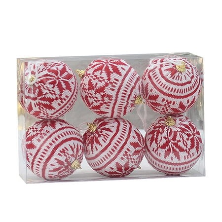 AMLESO 6 Pieces Christmas Ball Ornaments DIY Supplies Handcraft Crafting Charm Pendants Red - Walmart.ca