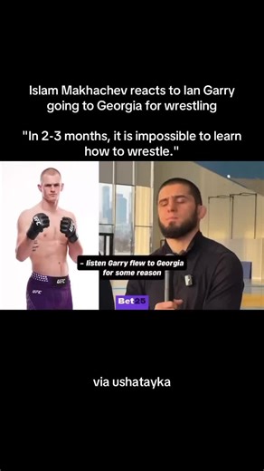 Islam Makhachev reacts to Ian Garry going to Georgia for wrestling