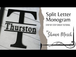 How to make a Split Letter Monogram in Cricut Design Space
