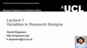 MSc Statistics, Lecture 1: Research Designs