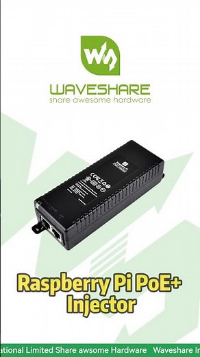 Raspberry Pi PoE+ Injector，30W Output, 55V DC Nominal，Gigabit 10/100/1000Mbps Supported#waveshare