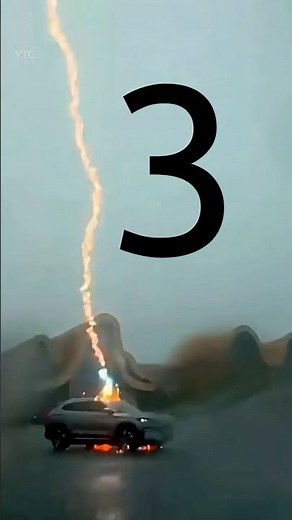 EV SUV vs Lightning! What Happens When a Car Gets Struck?