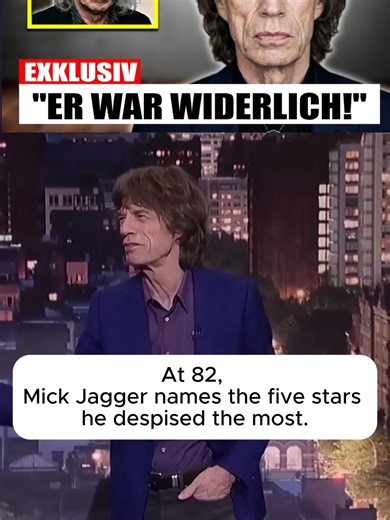 Mick Jagger's Most Disliked Stars Revealed at 82