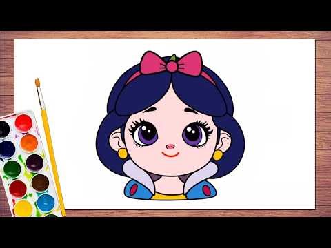 Step by Step Guide Drawing Baby Snow White | Baby Snow White Drawing Tutorial