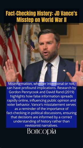 2.7K views · 58 reactions | Fact-Checking History: JD Vance's Misstep...