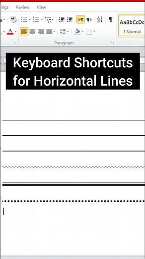 MS Word Horizontal Line Tricks 🤯 | Keyboard Shortcuts You Must Know #shorts