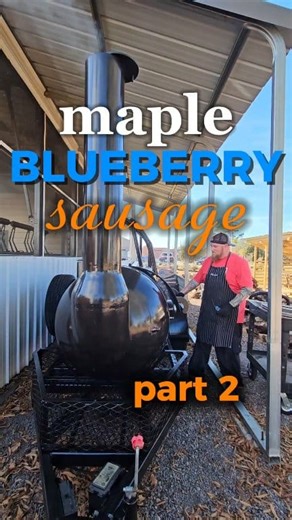 PART 2 - maple blueberry sausage, cold smoke, ice bath, hot smoke, and taste test #pitmaster #sausage #sausages #sausagemaking #butchery #blueberry #maple #bbq #barbecue #barbeque #charcuterie #recipes #grilling #smoking | Old Colony Smokehouse
