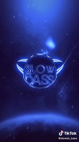 Slow Bass Logo Animation with Cosmic Background