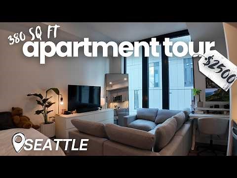 What $2,500 Per Month Gets You In Seattle | My Luxury High Rise 380 sq ft Studio Apartment Tour