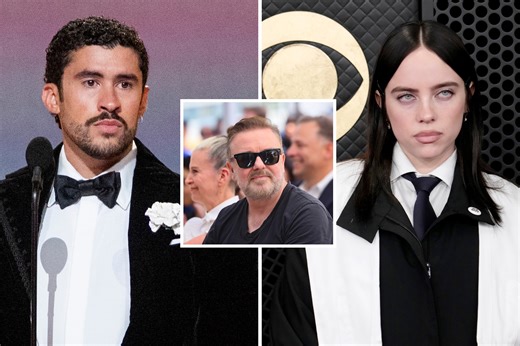 Ricky Gervais calls out celebrities after anti-ICE Grammy speeches