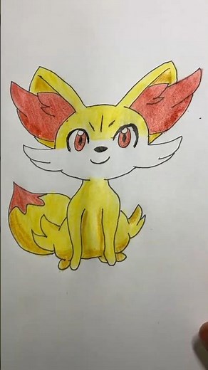 Fennekin #drawing #aprendiendoadibujar #fennekin #pokemon #shorts