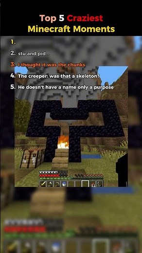 Top 5 Craziest Minecraft Moments #minecraft #memes #shorts