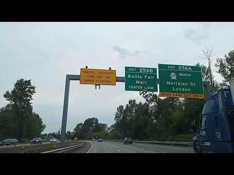 Driving Interstate 5 North, Bellingham, Washington