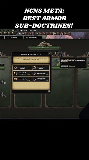 🛡️ NCNS META: Best Armor Sub-Doctrines! | HOI4 Shorts