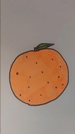 How to draw orange easy| Step by step tutorial for drawing orange fruit| art for beginners and kids