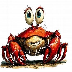 Funny Crab Fest PNG Clipart: 20 Quirky Cartoon Crabs, Transparent Background Digital Download HQ Sublimation Print Nautical Ocean Graphics - Etsy