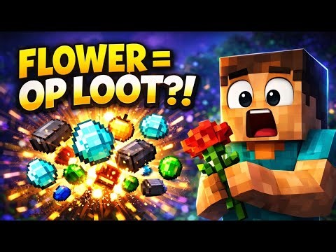 MINECRAFT BUT PLUCK FLOWER TO DROP RANDOM LOOT ITEMS 😱😱|MINECRAFT MODS#minecraftmods
