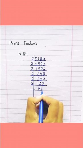 Prime Factors of 5184 #shorts