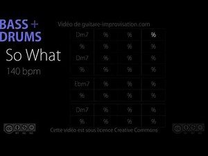 So What (bass/drums 140 bpm) : Jazz Backing track