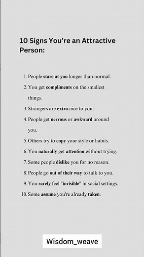 10 Clear Signs You’re an Attractive Person | Psychology Facts About Beauty & Human Behavior