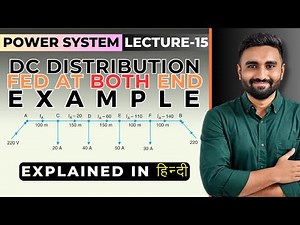 DC Distribution Fed at Both End Example | Power System for GATE