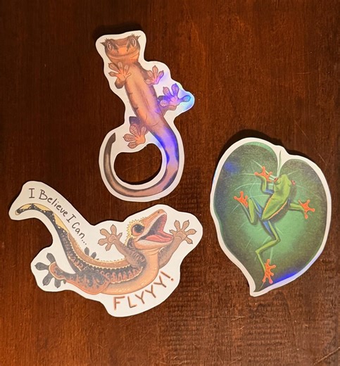 Handmade Reptile   Amphibian Stickers (NOT WATERPROOF) *more Designs Will Come Out Soon* - Etsy