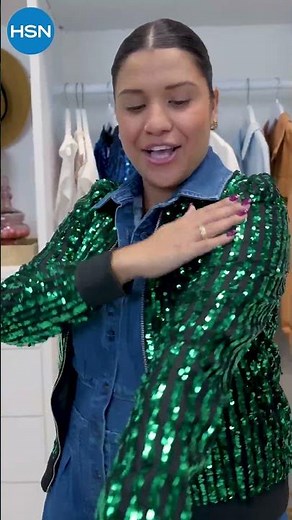 Officially Licensed NFL Women's Sequin Jacket by Cuce | HSN