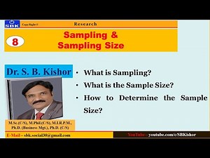 Sampling and Sample Size