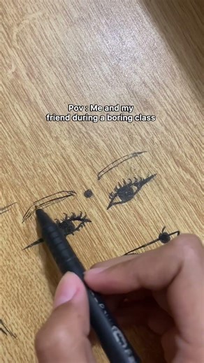 Pov : me and my friend during a boring class #drawing #class #art #schoollife #viral