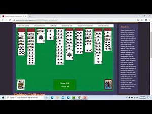 Playing Spider Solitaire Of Microsoft Windows XP in Browser easy One Suit #1