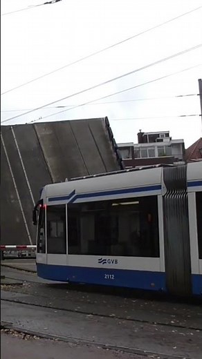 Drawbridge and Tram in Holland