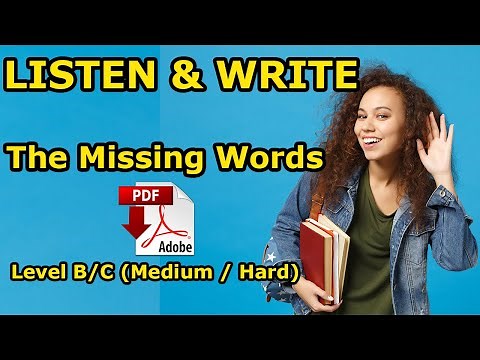 listen and write the missing words - dictation Exercise- B-C Level Medium-Hard - Easy English Lesson