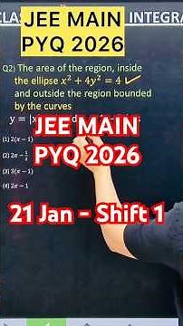 Q2) The area of the region, inside the ellipse 𝑥^2+4𝑦^2=4 and outside the region bounded