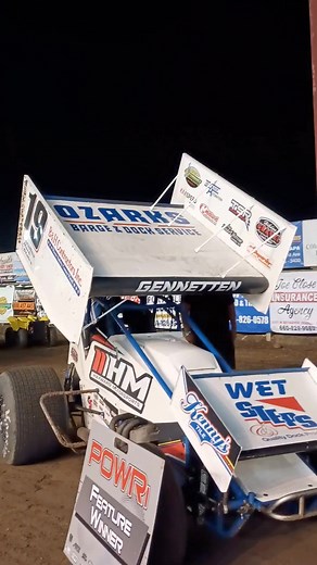 9.4K views · 97 reactions | Ayrton Gennetten takes the checkers at the Missouri State Fair Speedway and celebrates in victory lane!! | POWRi | Facebook