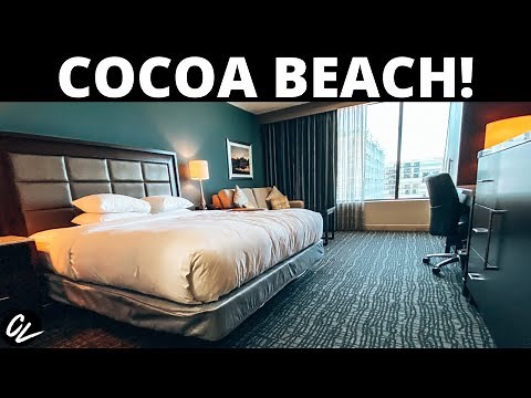 Cocoa Beach Hilton Oceanfront Hotel TOUR AND REVIEW!
