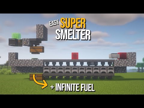 SIMPLE Smelter with INFINITE Fuel | 10+ Stacks per hour!