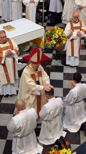 Arquidiocese de São Paulo on Instagram: "#OrdenaçãoDiaconal | Na tarde do sábado, 13, na Catedral da Sé, pela imposição das mãos do Cardeal Odilo Pedro Scherer foram ordenados diáconos os seminaristas Fabiano Henrique da Silva, Leonardo de Oliveira Leopoldo, Victor Silva Natali, Vinícius Pinheiro Nunes – do Seminário Imaculada Conceição da Arquidiocese de São Paulo; os seminaristas Gilson Ricardo Santos Pereira e Rainério Sapalo Martinho, do Seminário Missionário Arquidiocesano Internacional Red