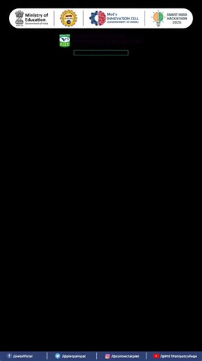 PIET proudly participates in the Smart India Hackathon 2025, empowering students to innovate, collaborate, and build solutions for real-world challenges. Together, we code the future! 🌍✨ #PIET #SmartIndiaHackathon2025 #SIH2025 #Innovation #Teamwork #FutureReady #hackathon | Panipat Institute Of Engineering & Technology PIET