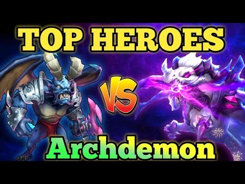 TOP HEROES VS ARCHDEMON | CASTLE CLASH