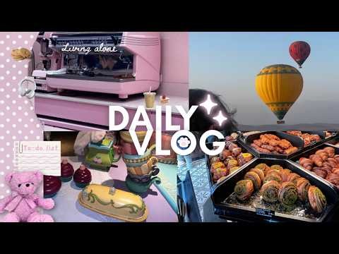 Productive day in my life☁️:introvert diaries , aesthetic morning &night routine🎀, golden hour 🌅