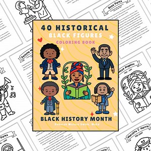Black History Month Coloring Book | 40 Influential Figures With Biographies | Educational & Fun | Printable PDF - Etsy UK